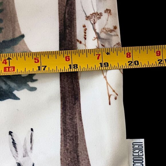 MACODESIGN Woodland Animals Pillow Cover Sham Accent Velvet Cabin Forest Fairy - Picture 4 of 16